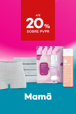Produtos para Mam&atilde; com destaque promocional de at&eacute; 20% sobre pre&ccedil;o de Venda ao P&uacute;blico Recomendado